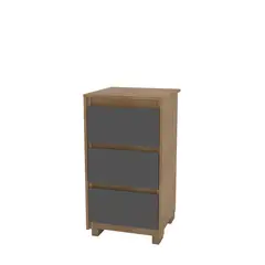 VEKKAHOME - Cómoda 3 Cajón(es) Coimbra 44.5x83.5x44.5 cm Grafito
