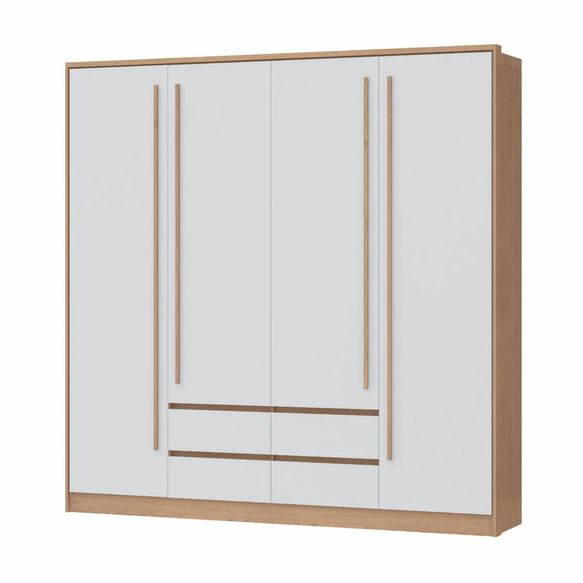 VEKKAHOME - Clóset Astor 4 Puerta(s) 4 Cajón(es) 9 Repisa(s) 219.4x220.5x47 cm Beige