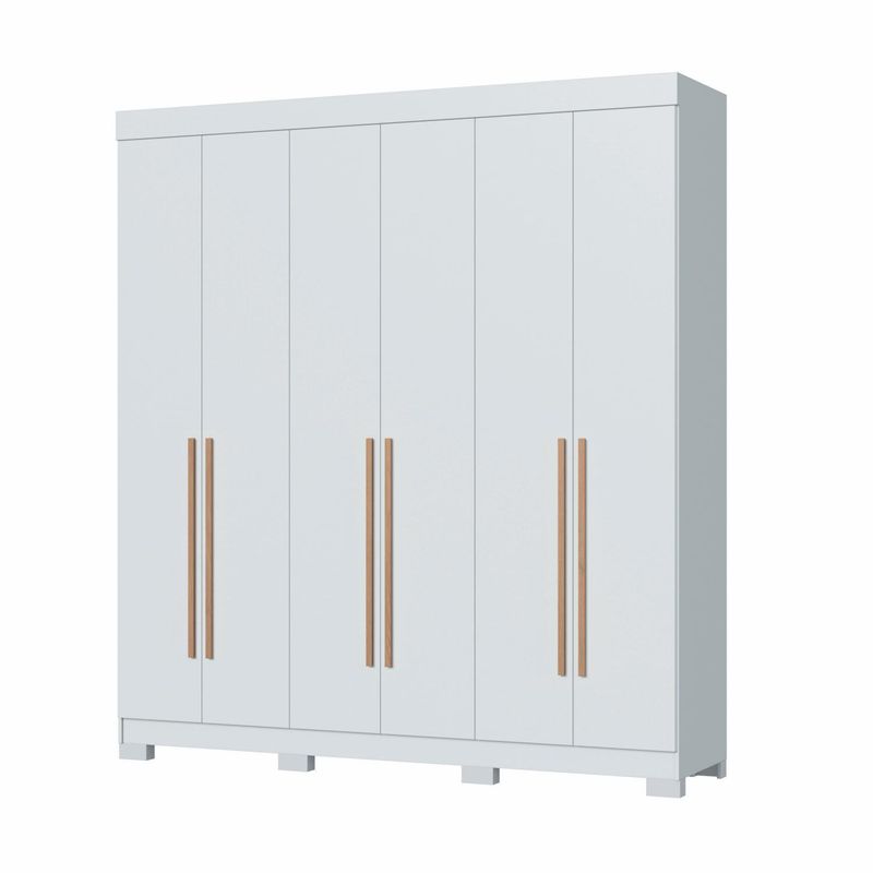 VEKKAHOME - Clóset Opus 6 Puerta(s) 2 Cajón(es) 5 Repisa(s) 184.2x203x47 cm Blanco