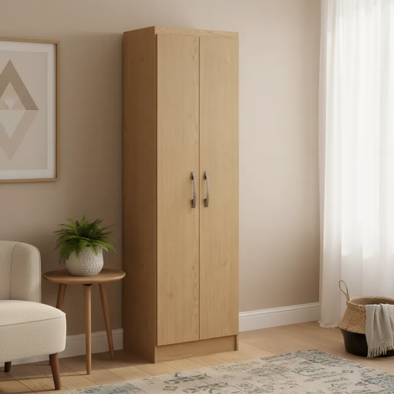 Clóset Queen 2 Puerta(s) 5 Repisa(s) 55x173x33,5 cm Café