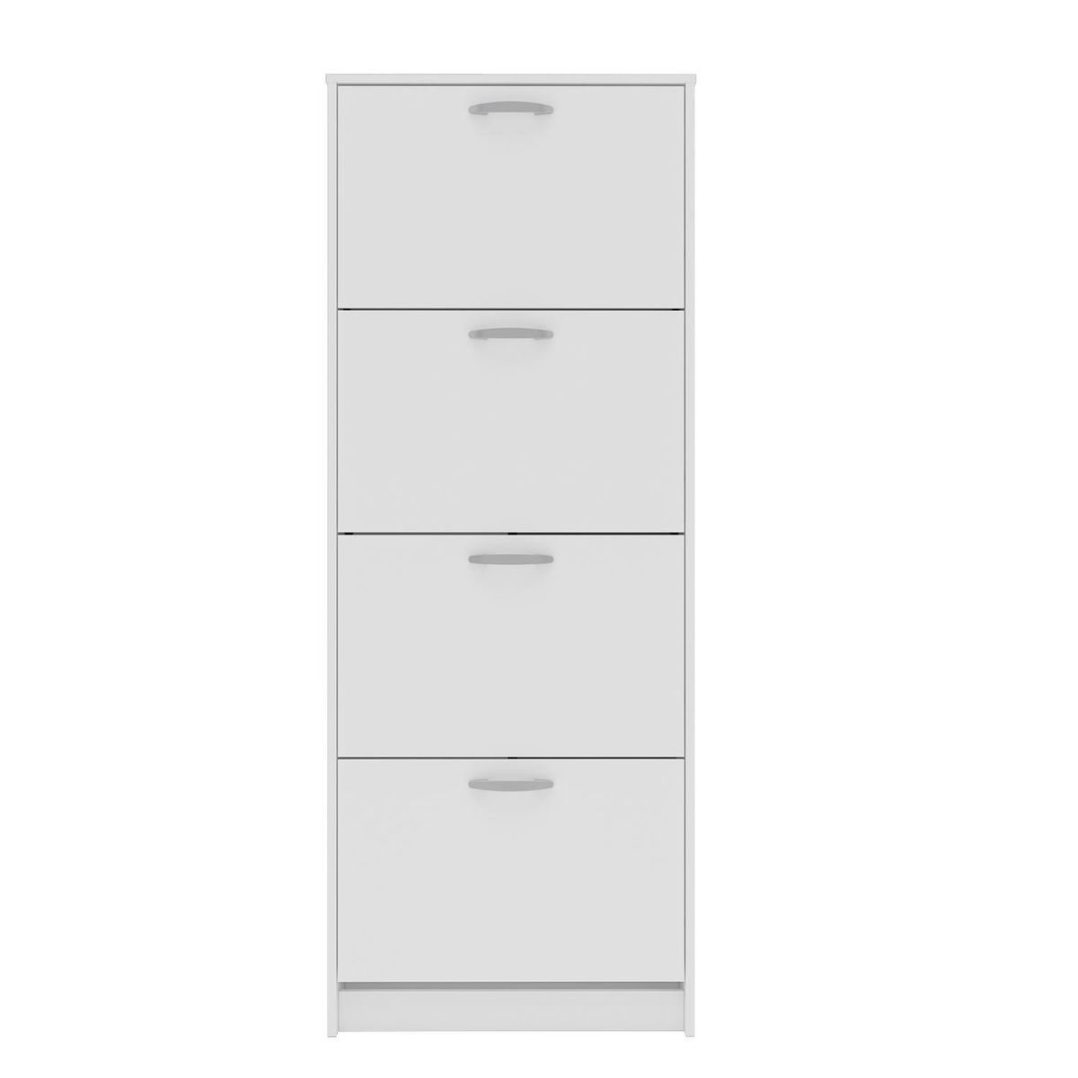 VEKKAHOME - Zapatera Nick Light MDP 4 Nivel(es) 64x166.5x22 cm Blanco