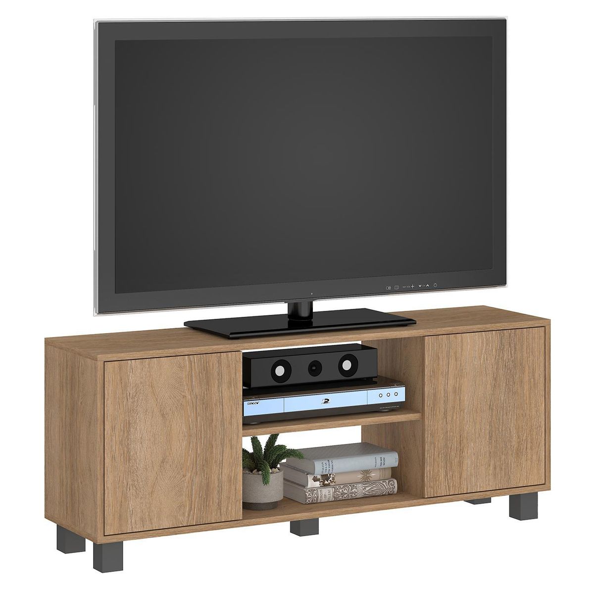 VEKKAHOME - Rack TV 50 " Portugal Café 120x48.5x30 cm