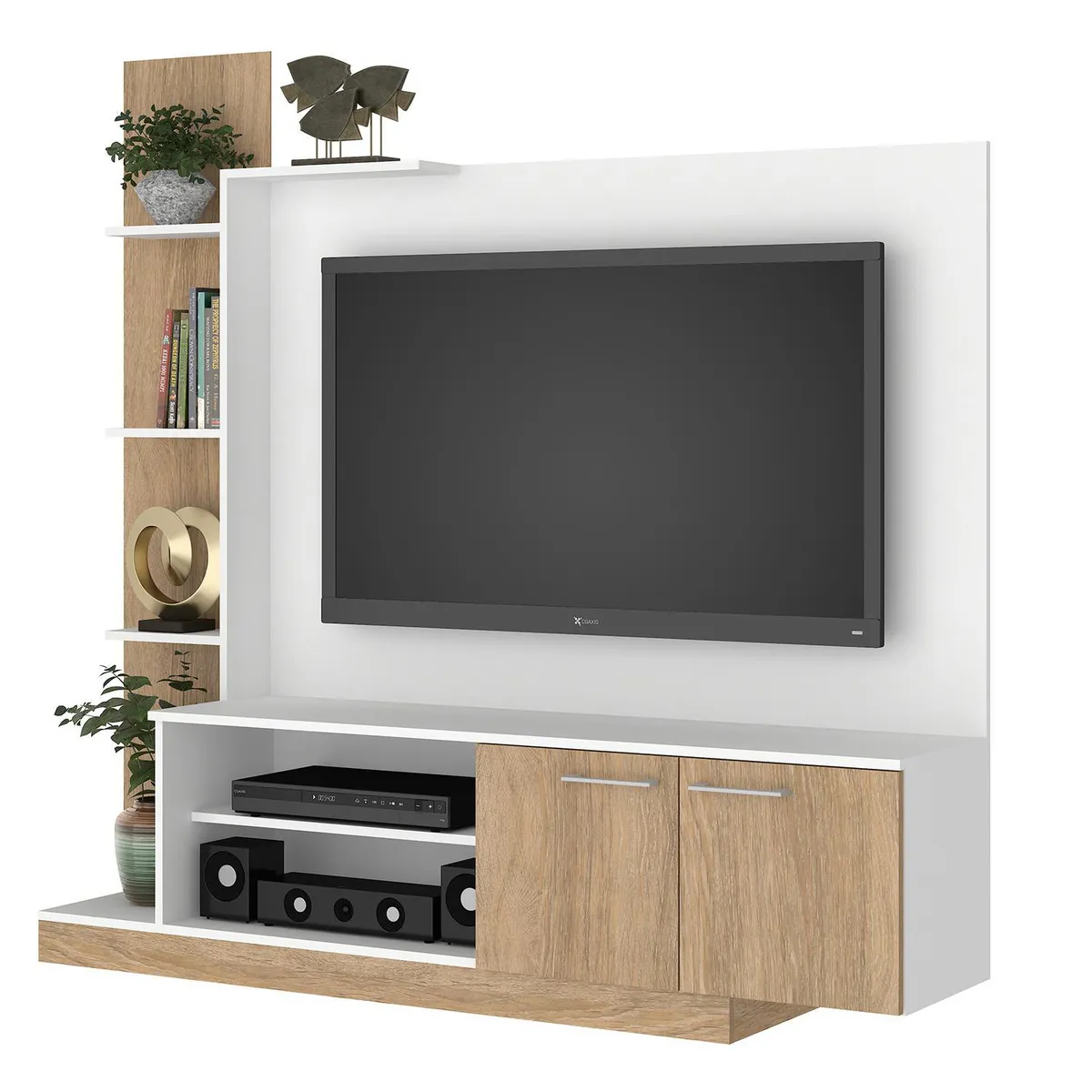VEKKAHOME - Home TV 55 " Reina Blanco/Café 166x155x32 cm