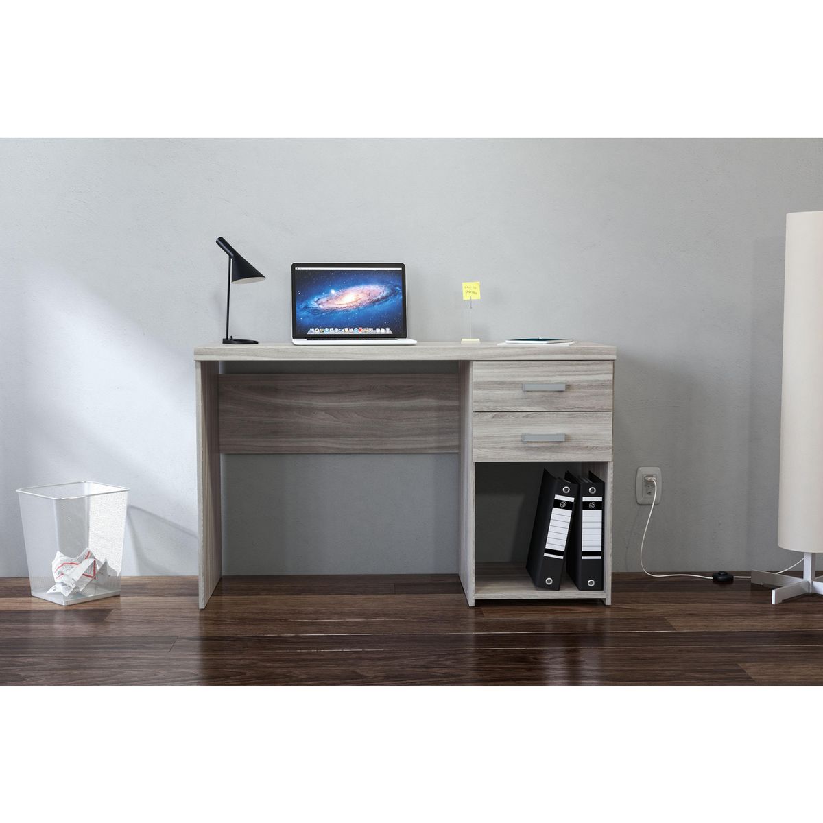 VEKKAHOME - Escritorio Malta Gris 120x75.5x46.5 cm