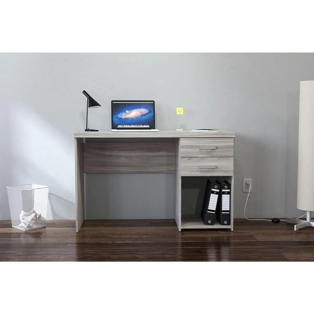 VEKKAHOME - Escritorio Malta Gris 120x75.5x46.5 cm