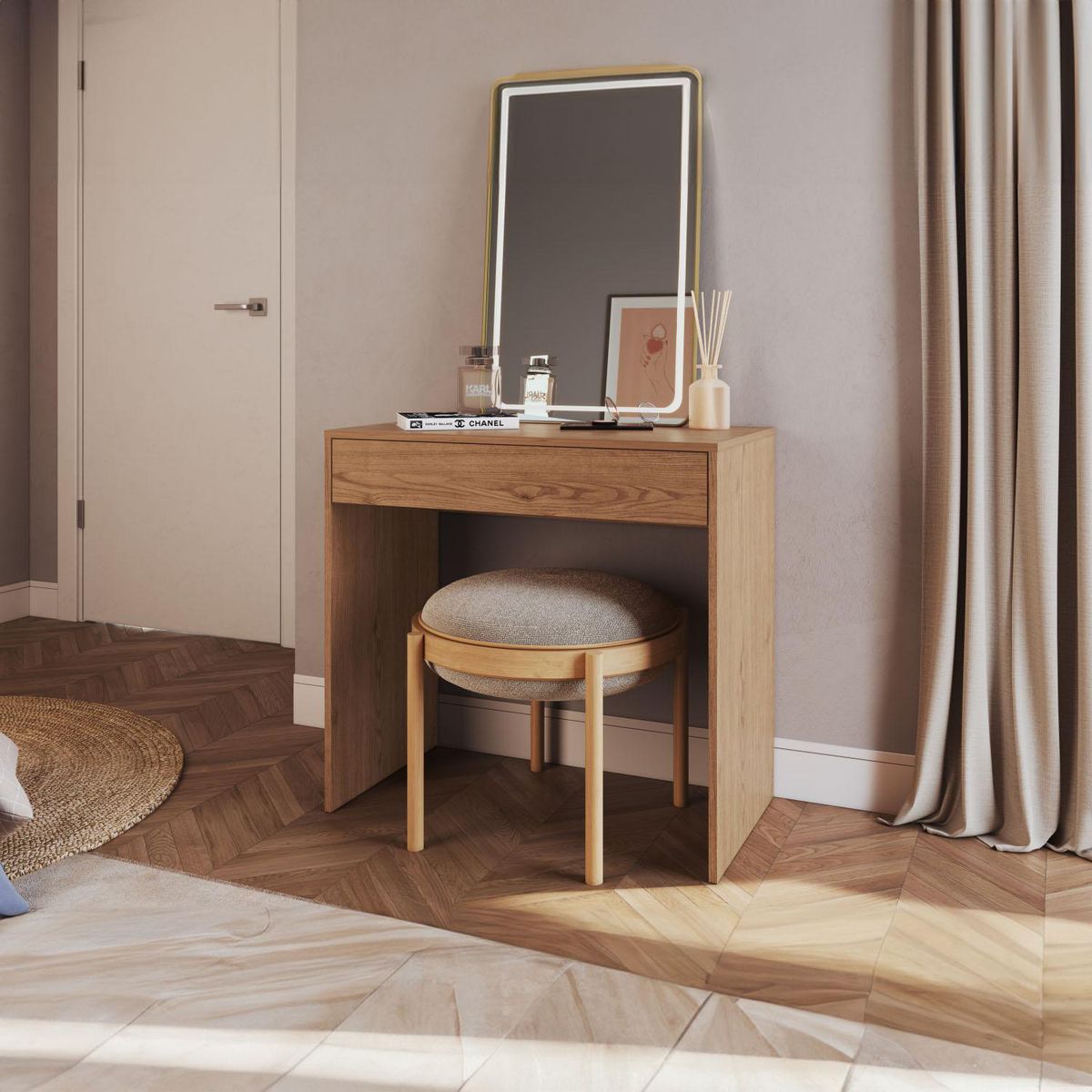 VEKKAHOME - Escritorio Infinity Café 80x75.5x45 cm