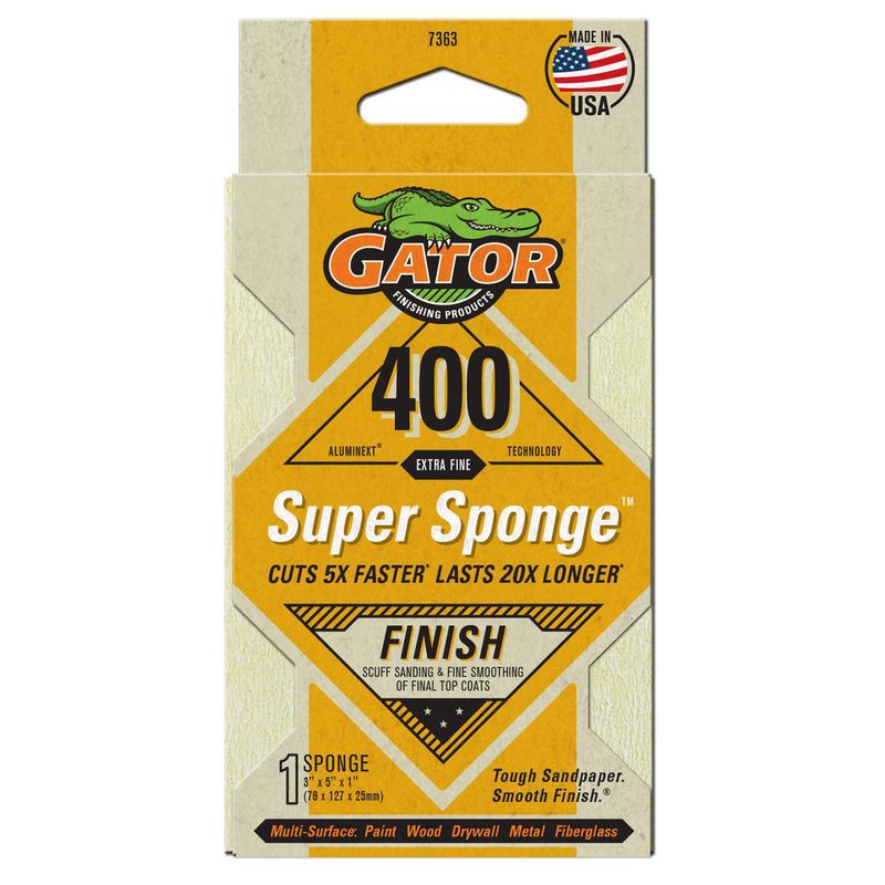 GATOR - Súper Esponja de Lija Premium Antiempaste al Seco Grano OA 400