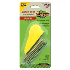 GATOR - Kit de 30 Lijas Premium Pequeñas de 3 Granos con Velcro y Herramienta