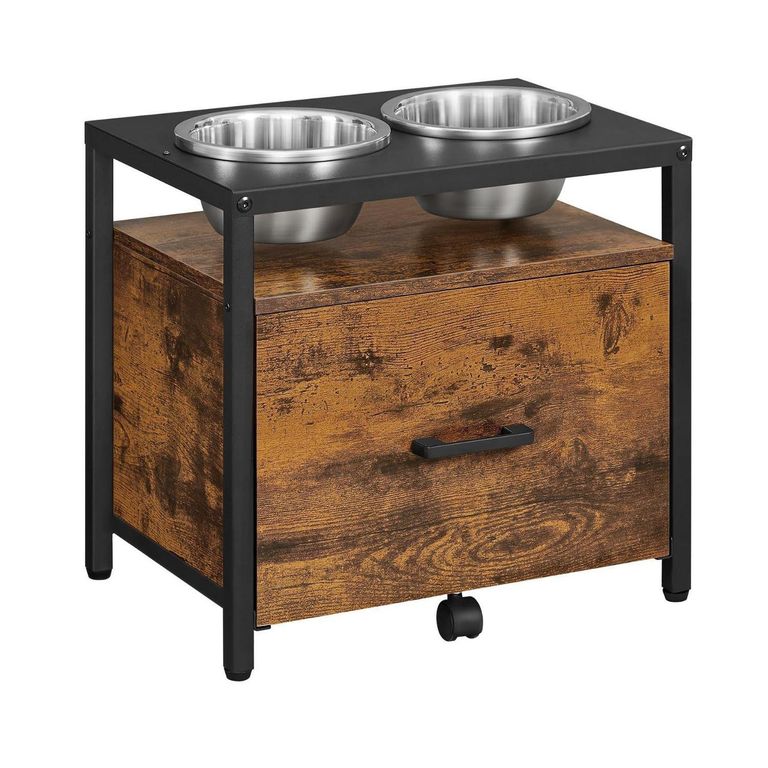 Mueble Comedor Despensa Mascotas Elevado Con Cajón