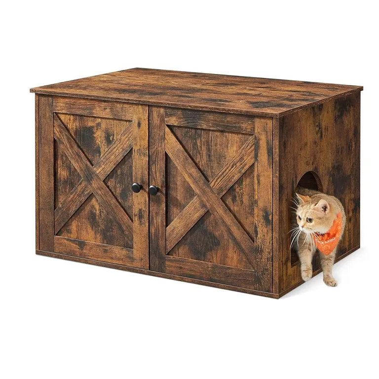 Mueble Pet Casa Armario para Gato 53x50x80 cm Marrón