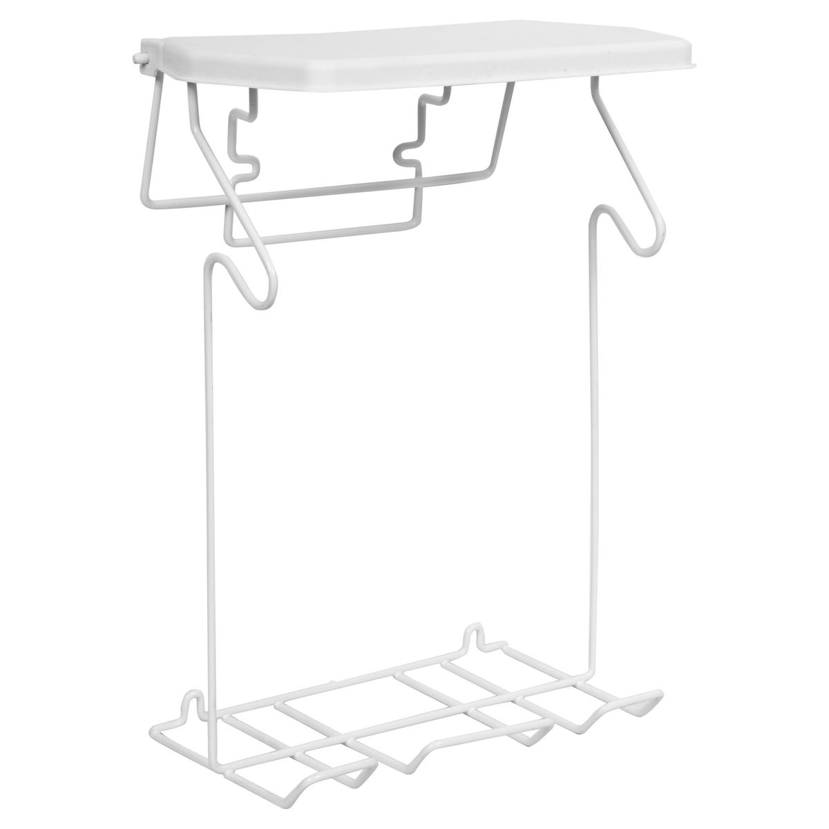 CASA BONITA - Porta bolsas para basura metal blanco