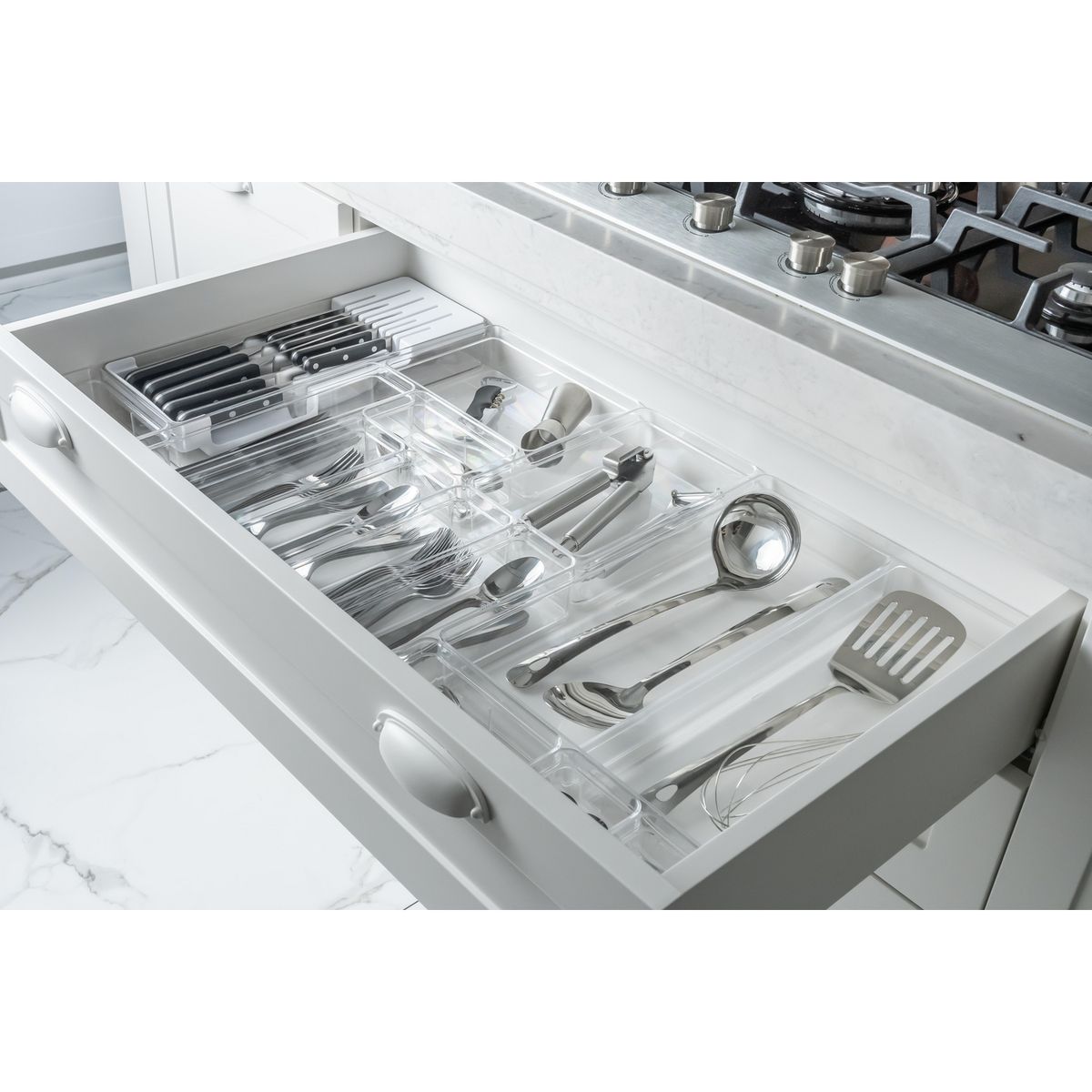 OU - Organizdor cajón 15x15x5,6 cm transparente