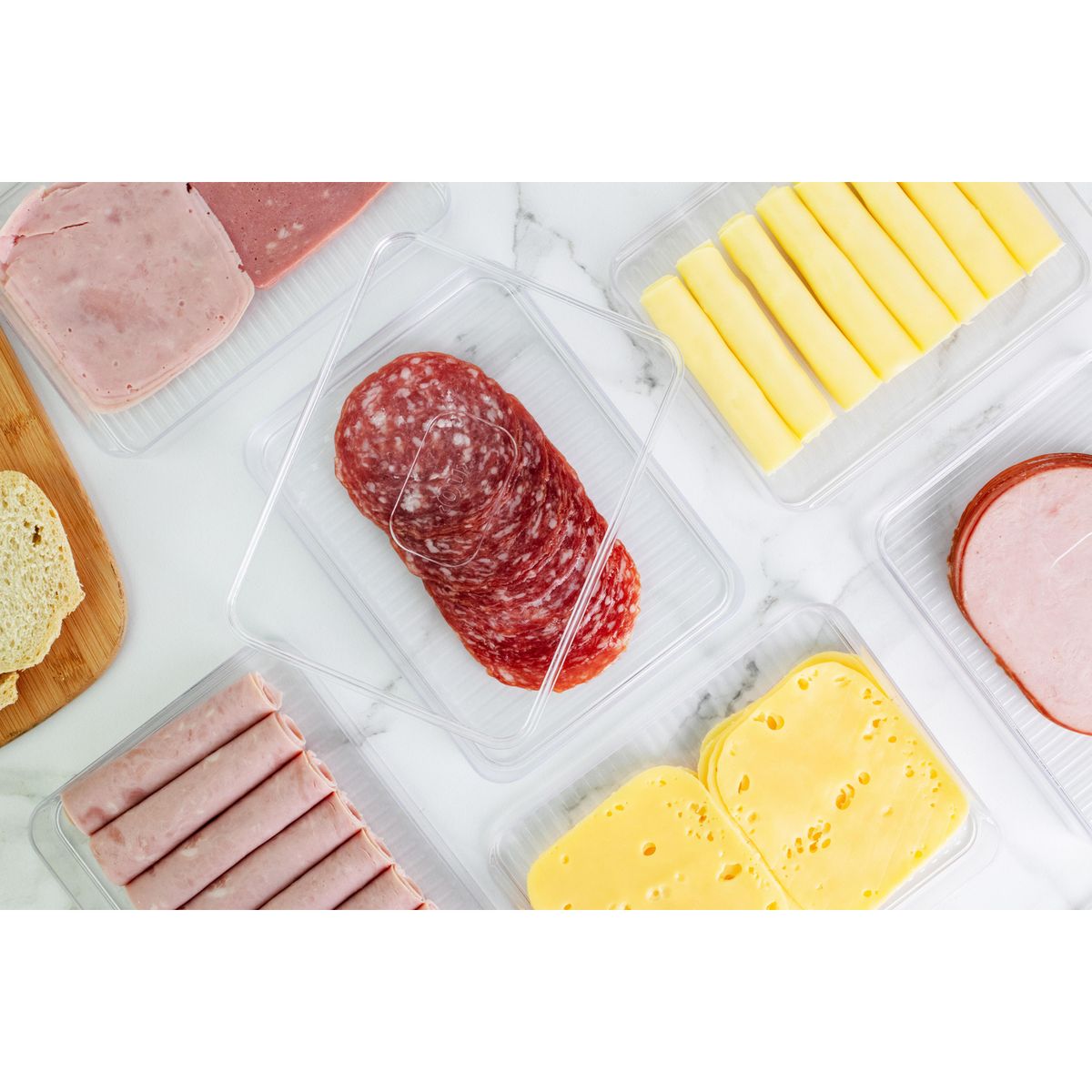 OU - Contenedor jamón/queso Clear