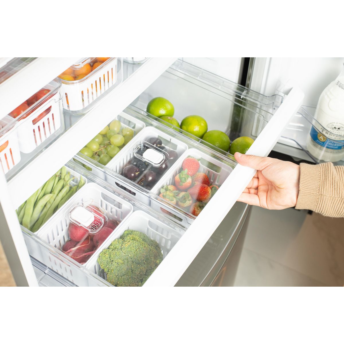 OU - Organizador de  refrigerador 3 cestas 5 l