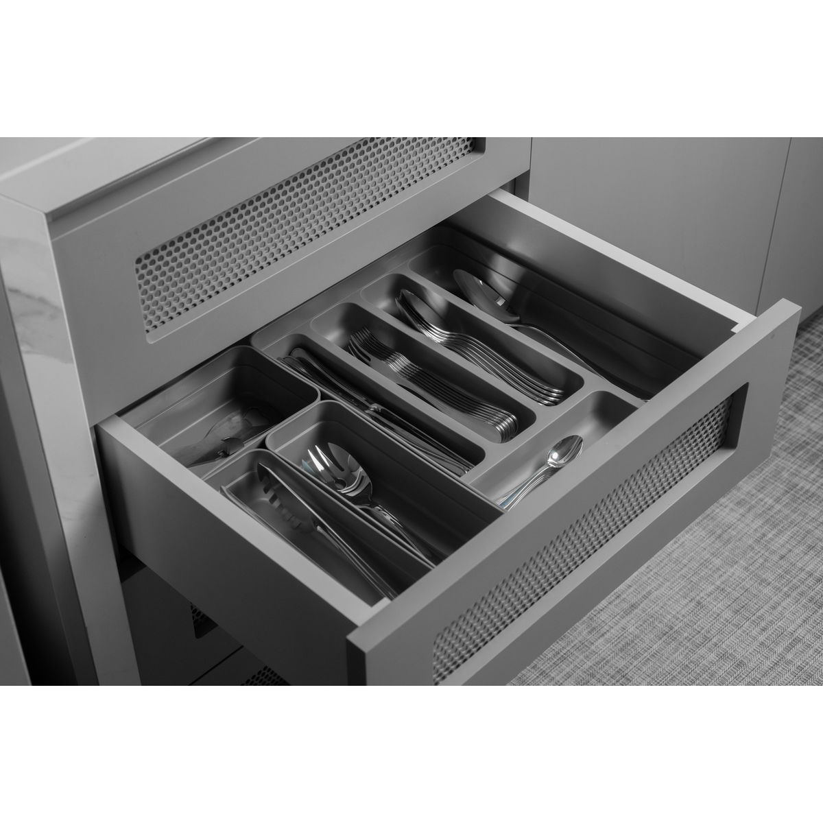 OU - Organizador cubiertos Logic gris