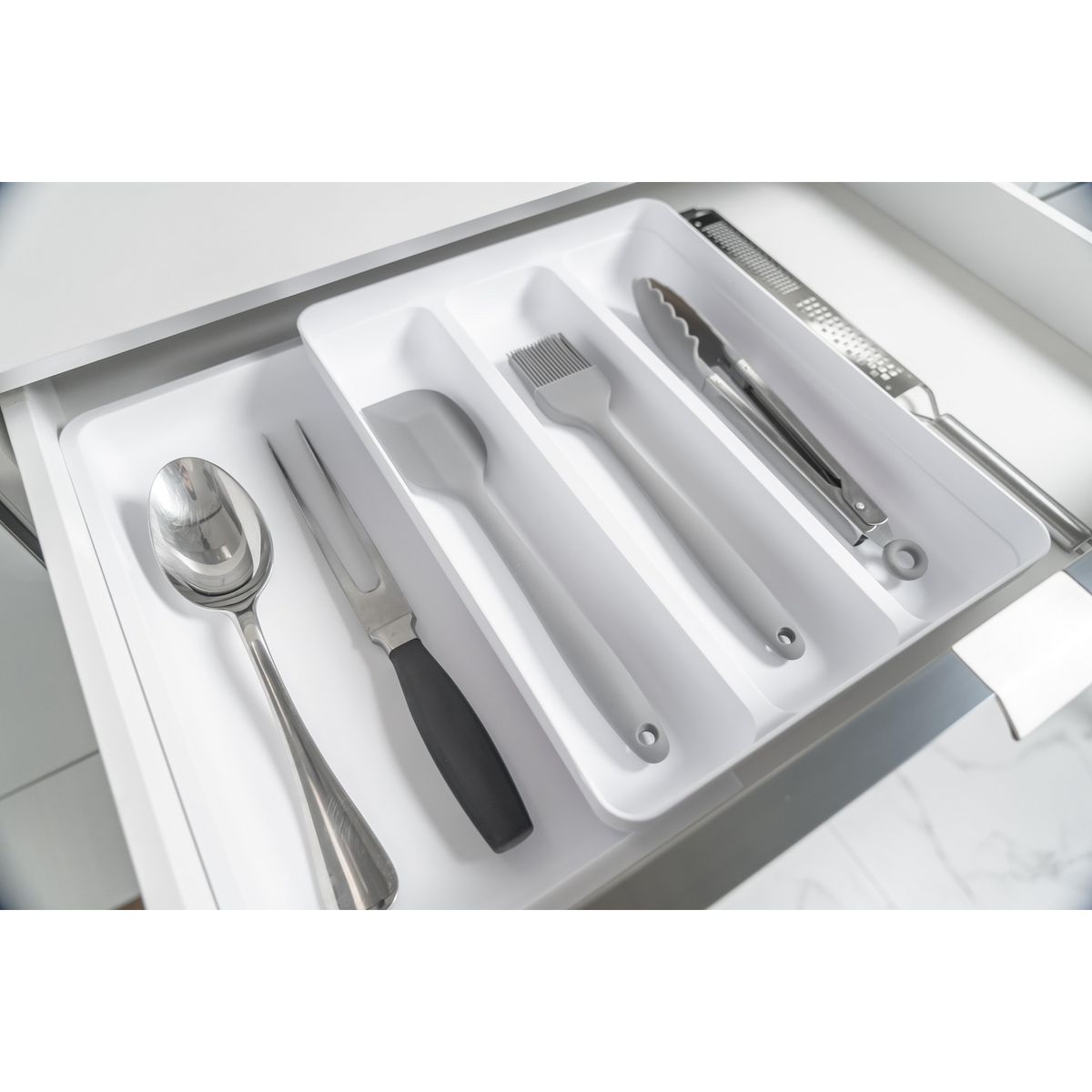 OU - Organizador utensilios extensible blanco