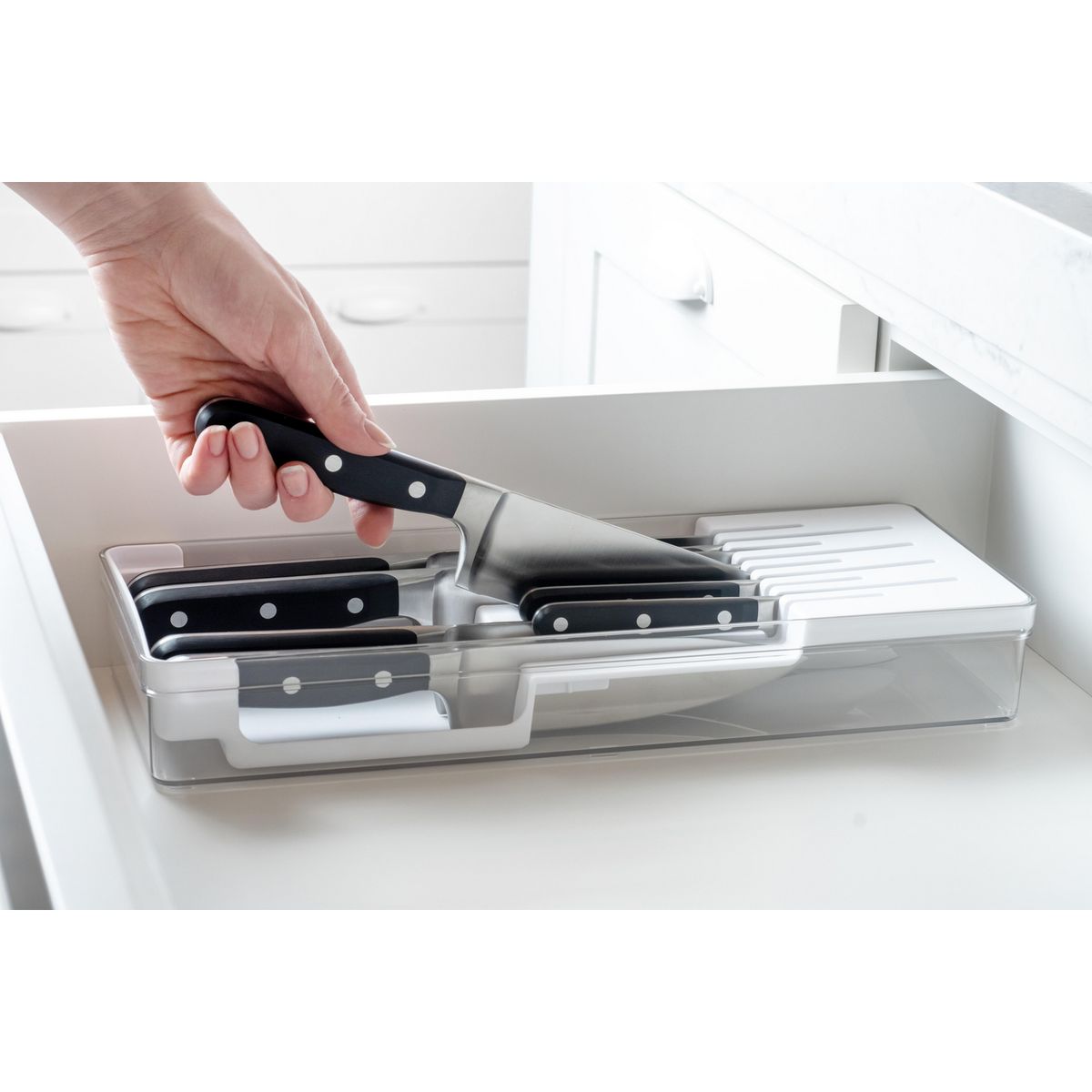 OU - Organizador cuchillos blanco