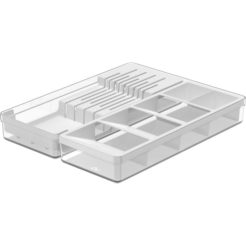 OU - Organizador cuchillos y cubiertos blanco