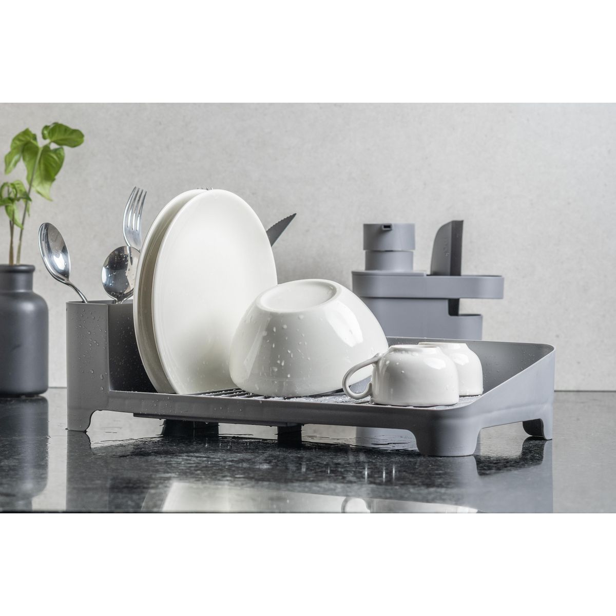 OU - Escurreplatos Trium compacto gris