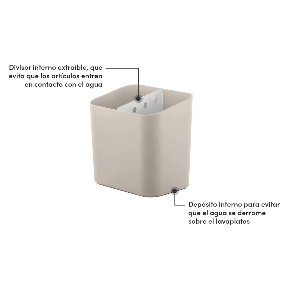 OU - Escurridor de cubiertos beige