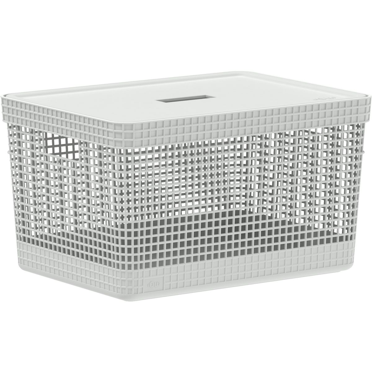 OU - Cesta Grid con tapa 20 l blanco