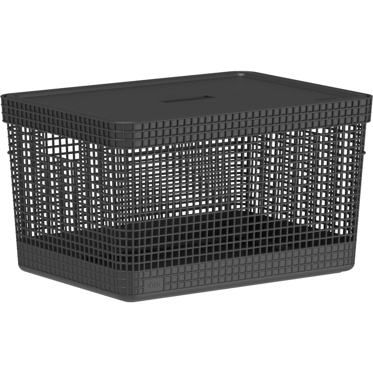 OU - Cesta Grid con tapa 20 l negro
