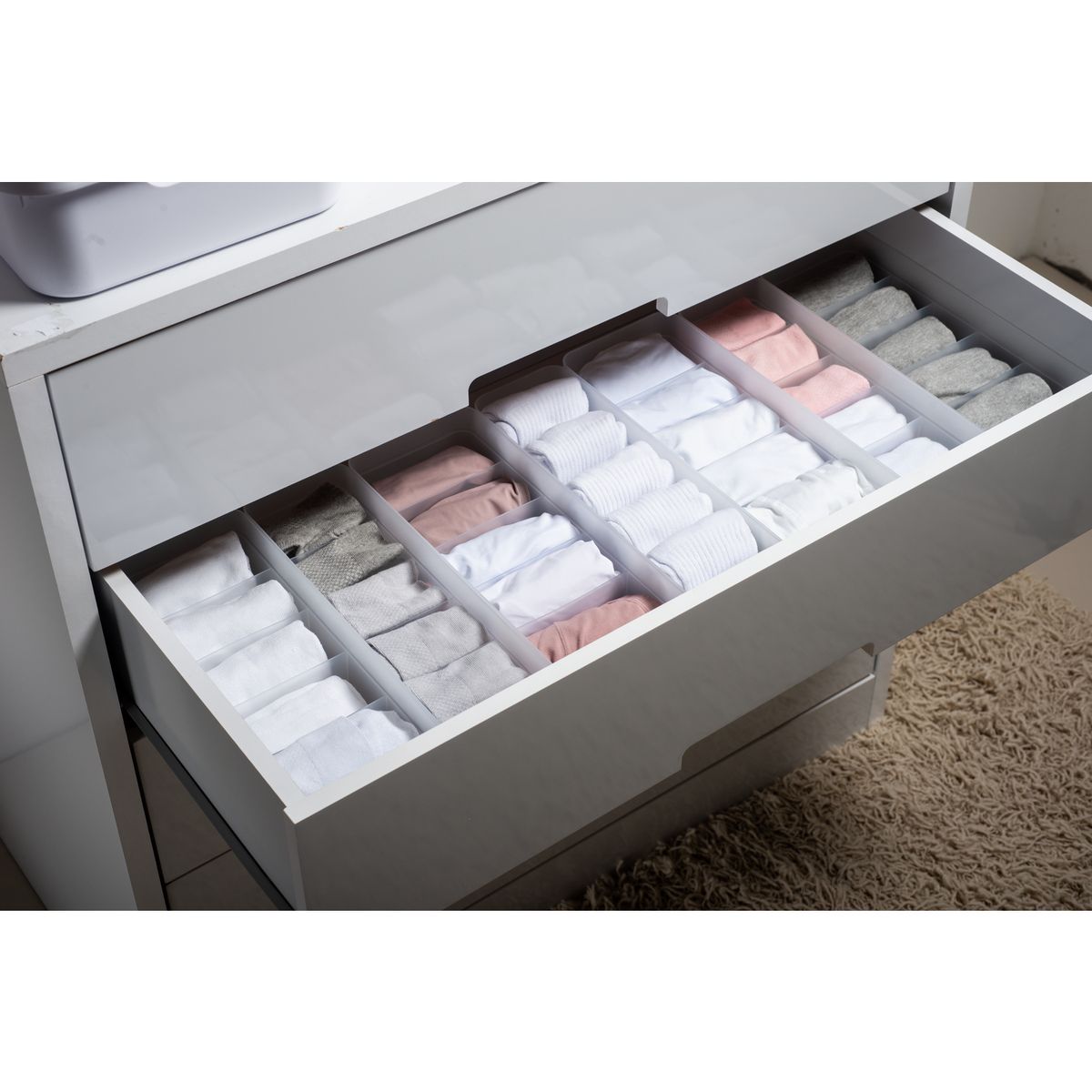 OU - Organizador cajones 35x7.5x Blanco