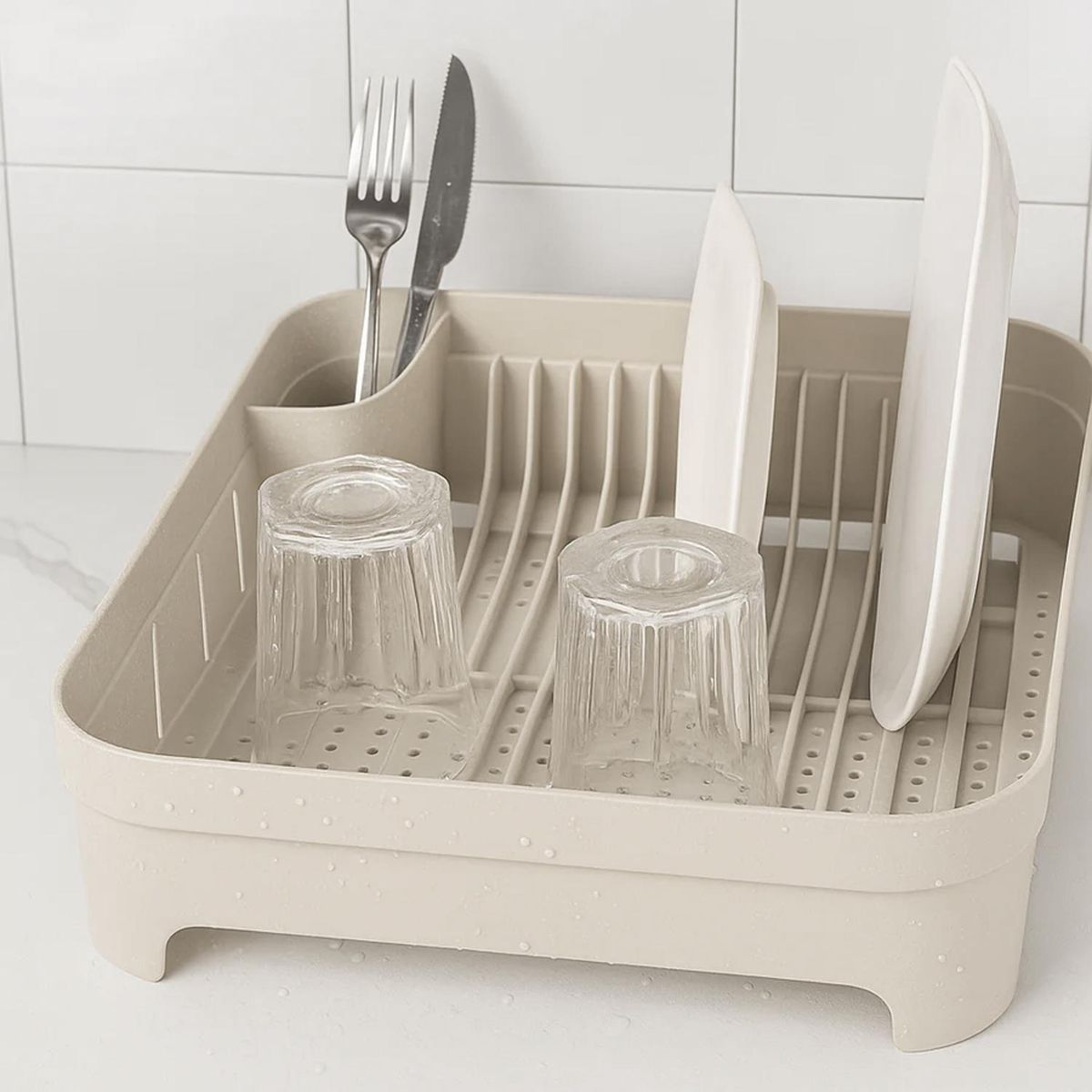OU - Escurreplatos Trium beige