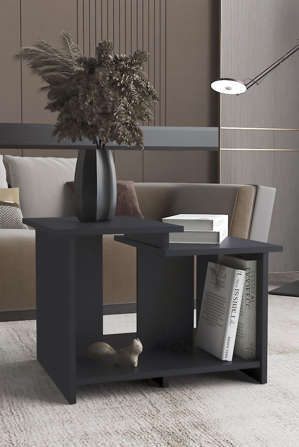 TUHOME - Mesa de centro Wema Wengue 60x45x42.2 cm