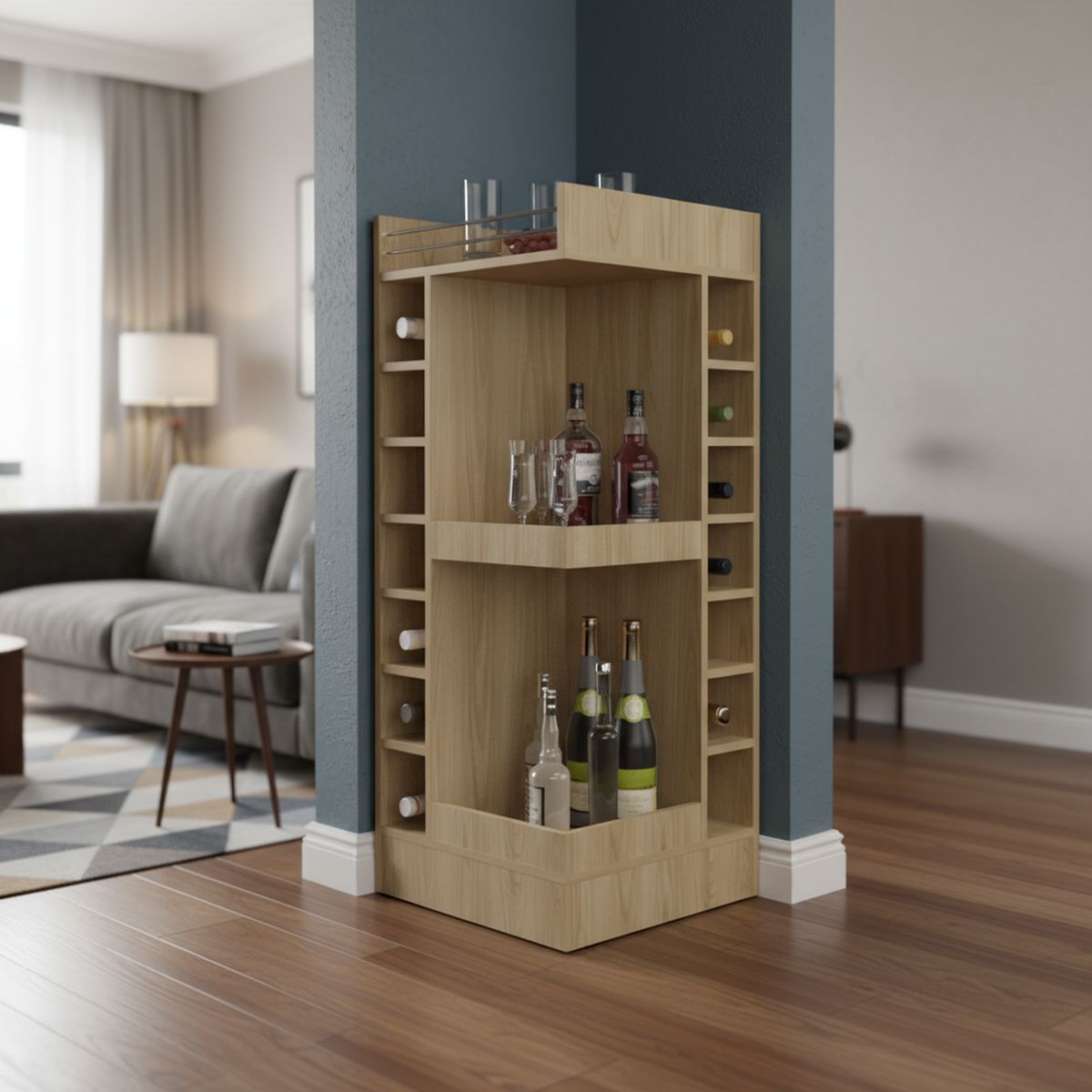 TUHOME - Bar Lyman Fresno 46.6x46.5x116.6 cm