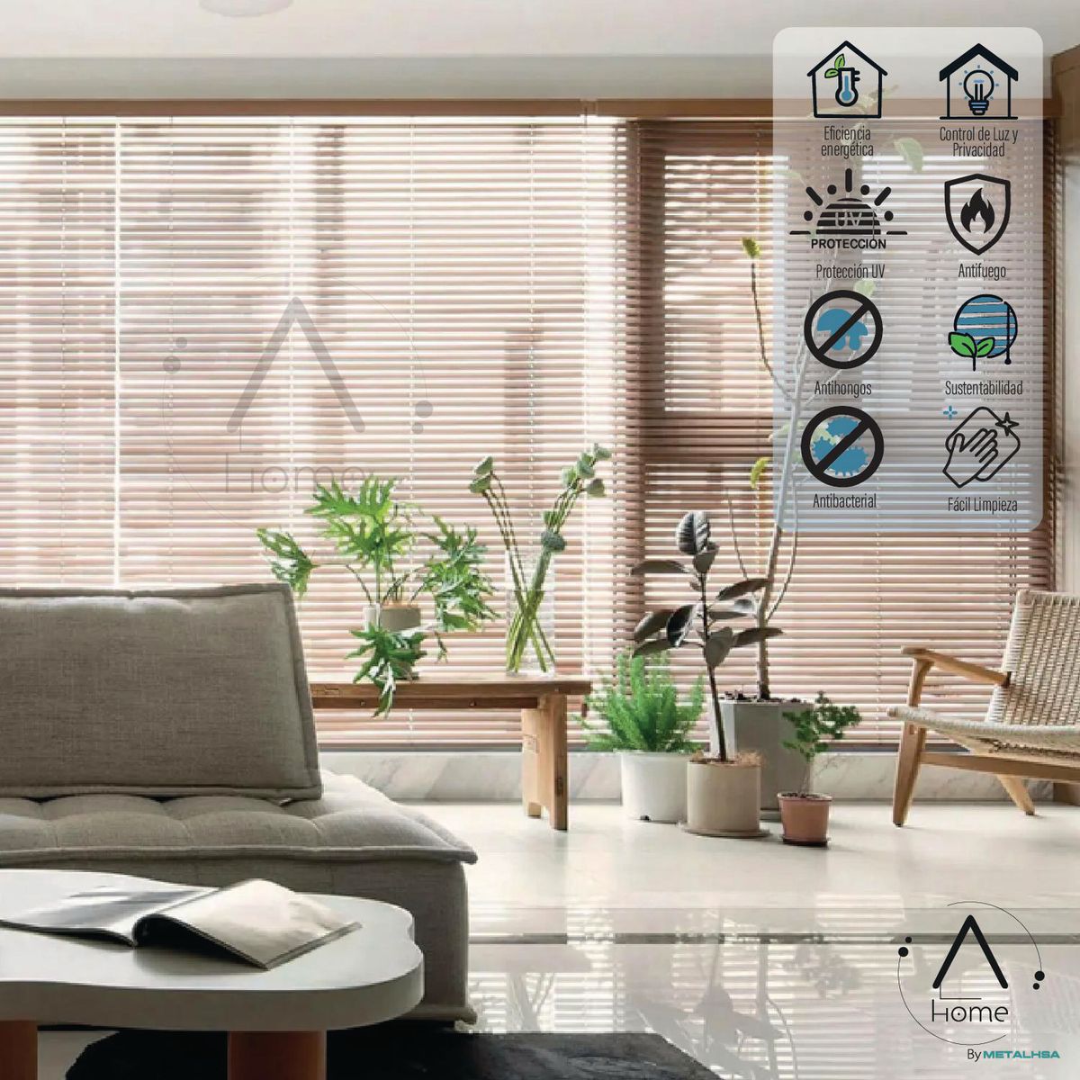 GENERICO - Persiana Recogida 120x165 cm Nogal Texturado