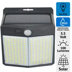 PRO OUTDOOR - Apliqué Led Solar con Sensor 5.5 V IP65 100 lm Luz Fría