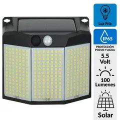 PRO OUTDOOR - Apliqué Led Solar con Sensor 5.5 V IP65 100 lm Luz Fría