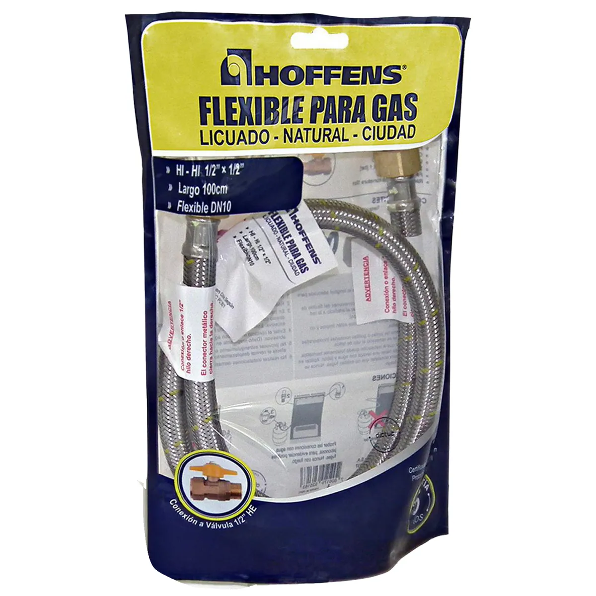 HOFFENS - Flexible Gas HI 1/2x1/2" 100 cm