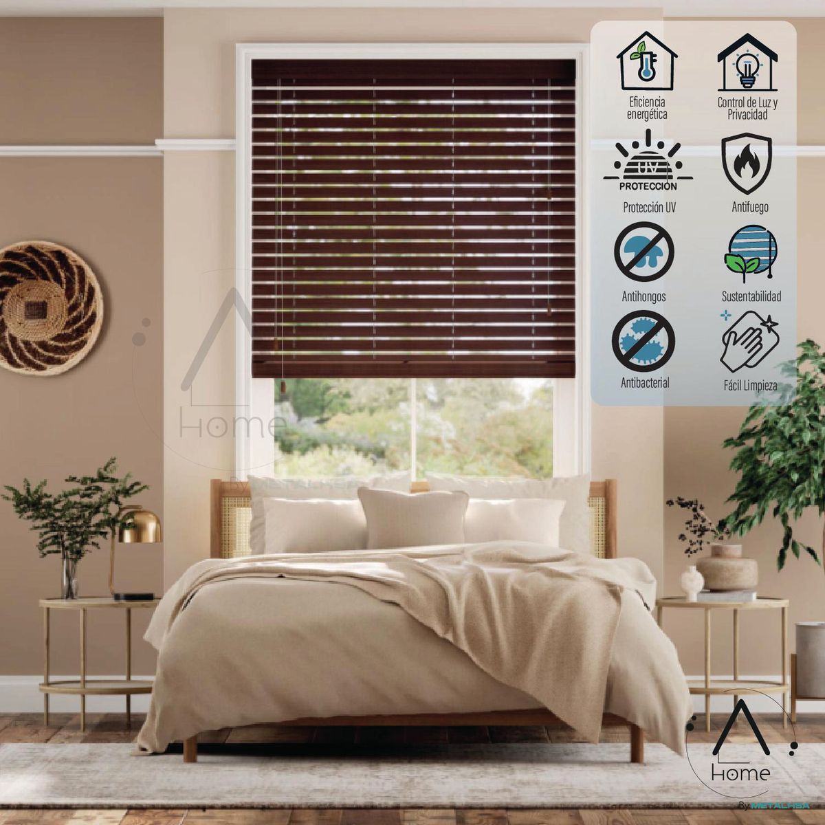 GENERICO - Persiana Recogida 200x250 cm Cerezo Textura