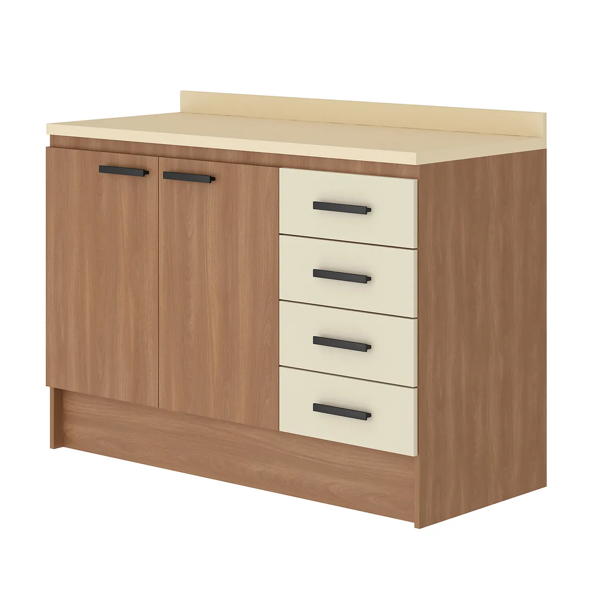 VEKKAHOME - Mueble Base Mia 120 cm Beige