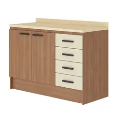 VEKKAHOME - Mueble Base Mia 120 cm Beige