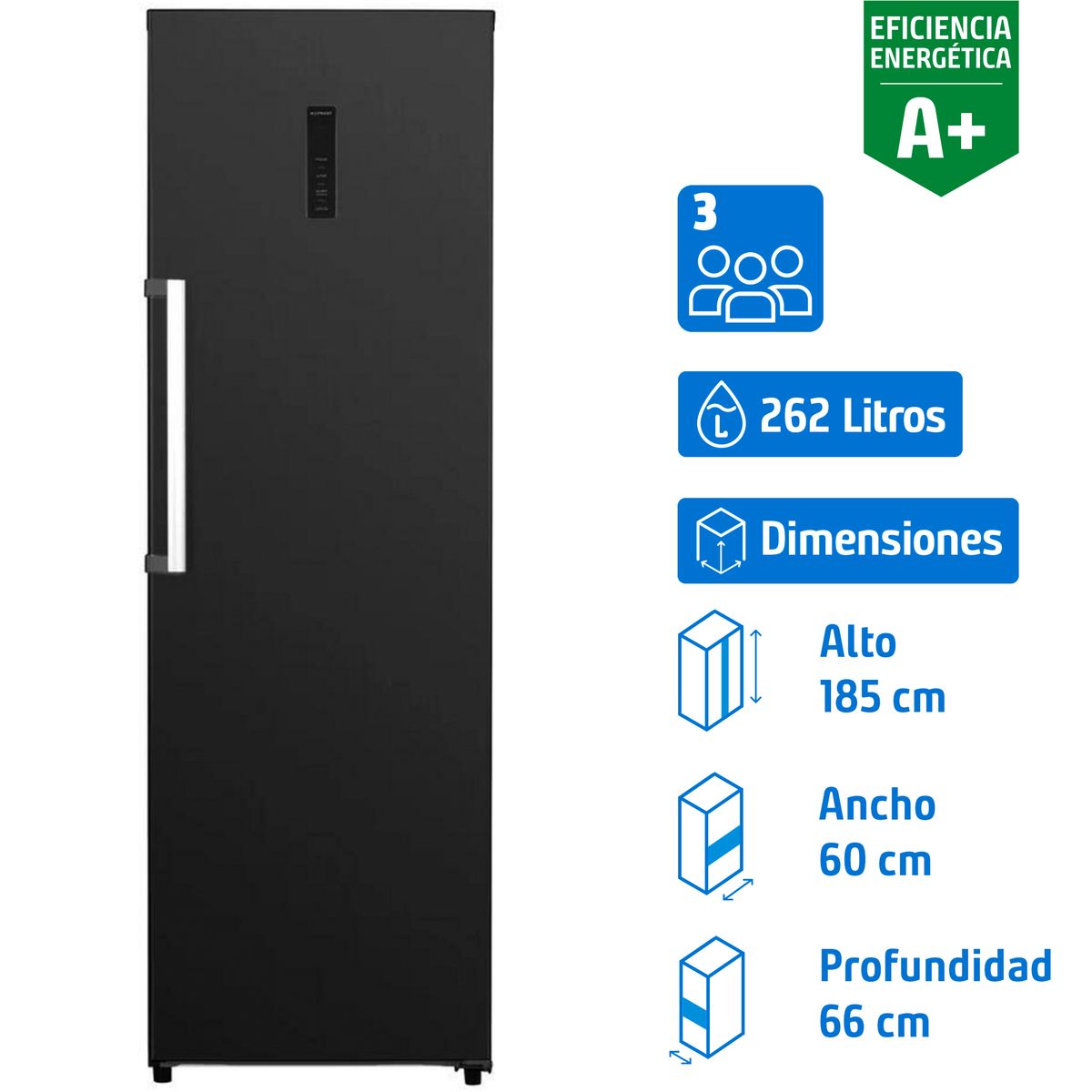 FDV - Freezer Vertical 262 Litros Negro 14039