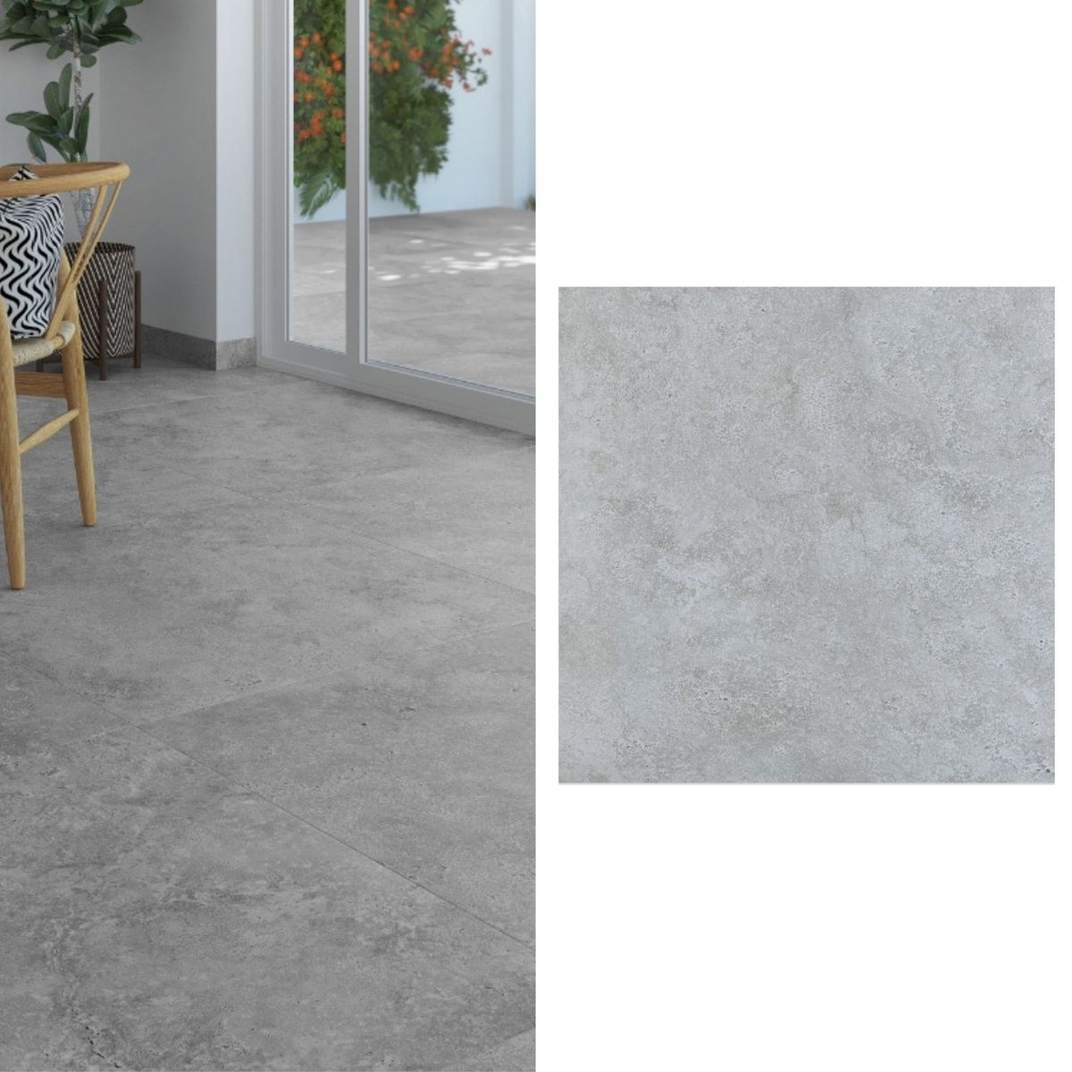 PAMESA - Porcelanato 60x60 cm Rapolano Gris 1.48 m2