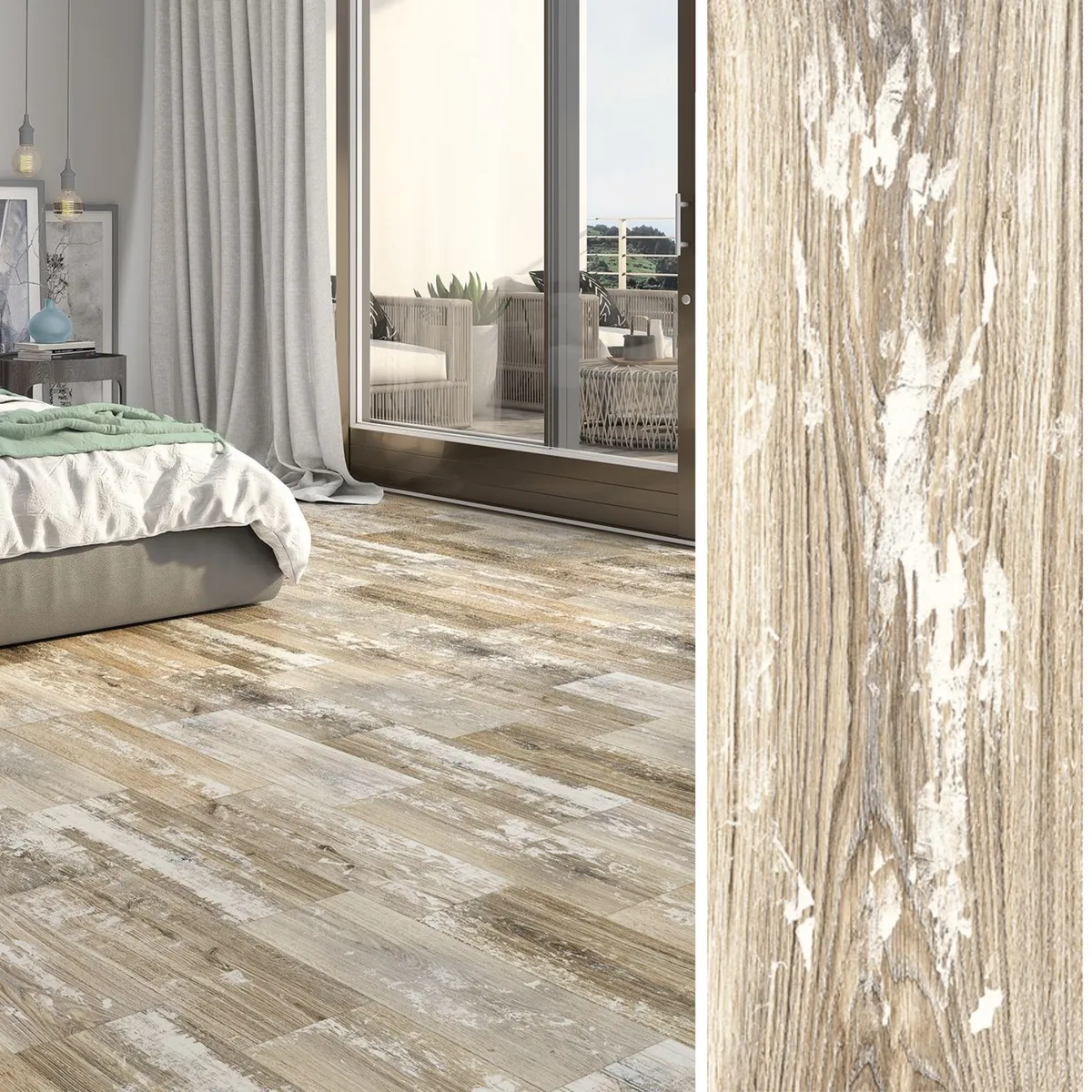 SUPER CERAMICA - Cerámica 19x57 cm Fresno Gris 1.41 m2