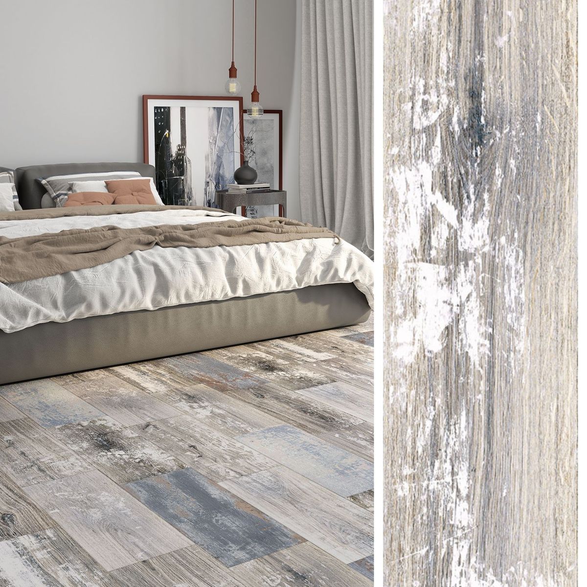 SUPER CERAMICA - Cerámica 19x57 cm Fresno Gris 1.41 m2