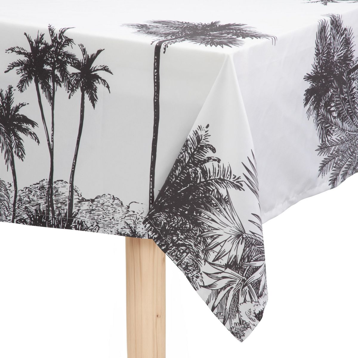 ATMOSPHERA HOME - Mantel Rectangular 180x230 cm Tropical Toile Blanco con Diseño