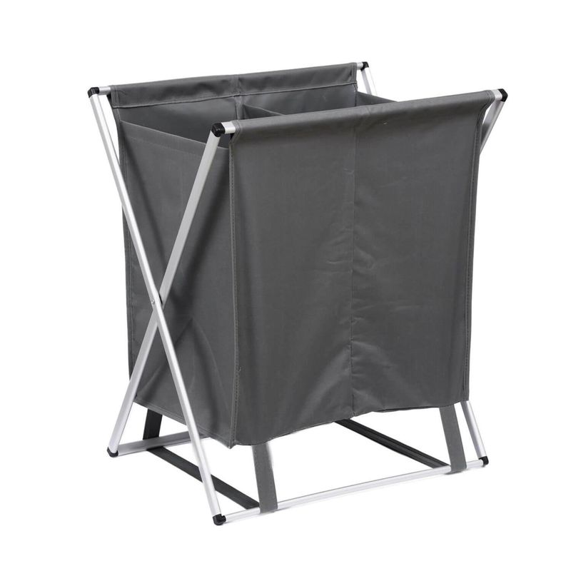 IMPORTADORA USA - Cesta Doble 34x58x47 cm  Gris
