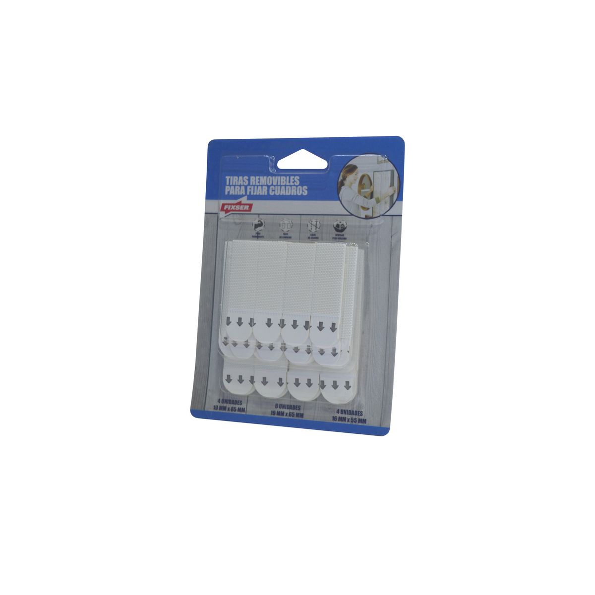 FIXSER - Tiras removibles para cuadros
