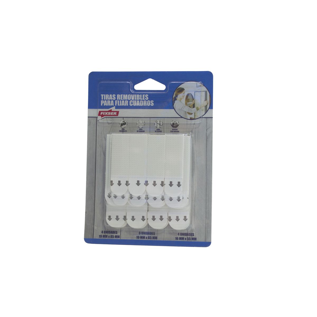 FIXSER - Tiras removibles para cuadros