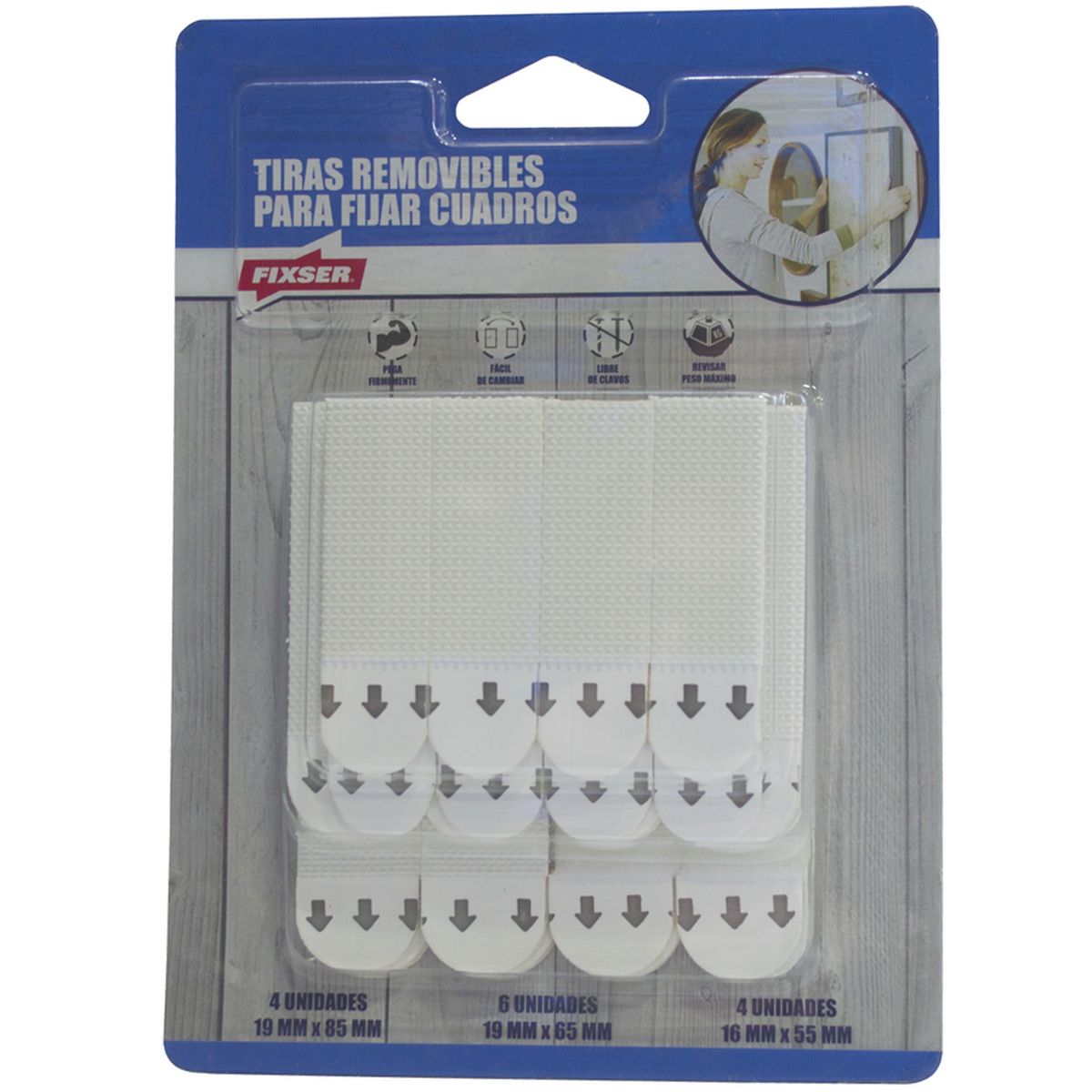 FIXSER - Tiras removibles para cuadros