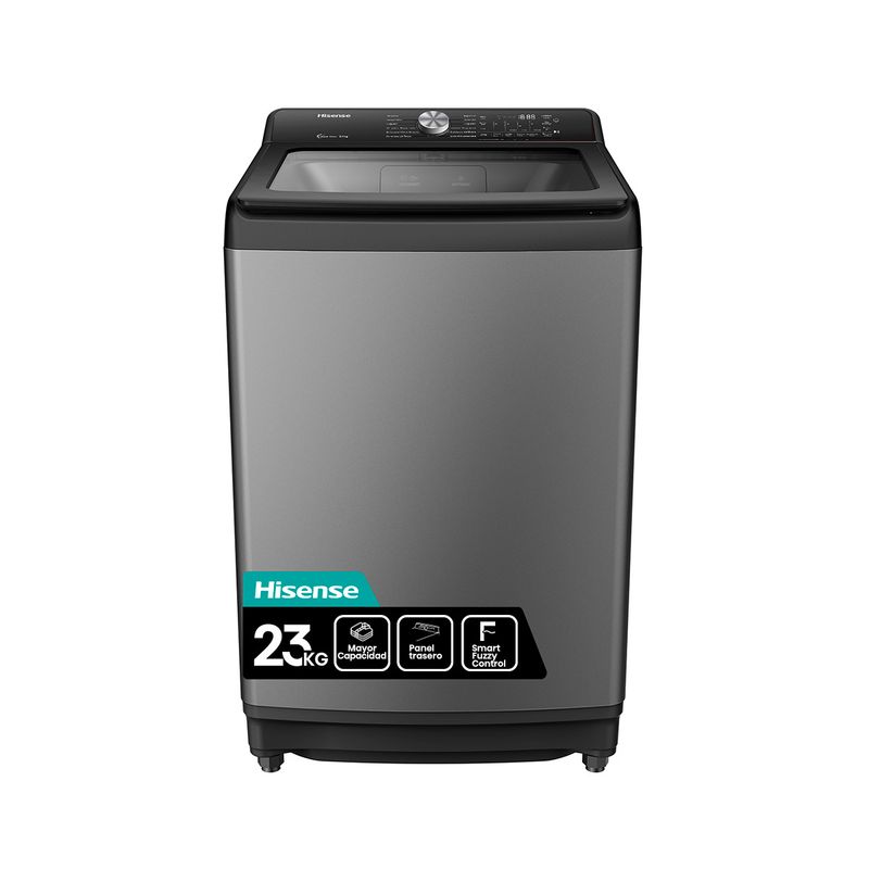HISENSE - Lavadora Carga Superior 23 Tatanium Gray WT3T2323UT