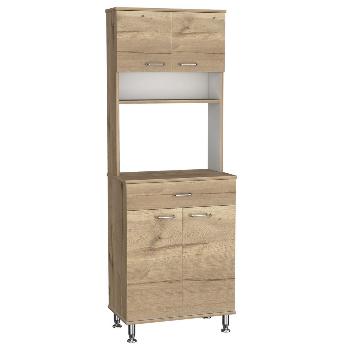 TUHOME - Mueble para Microondas 60x169x35,1 cm Duna Blanco