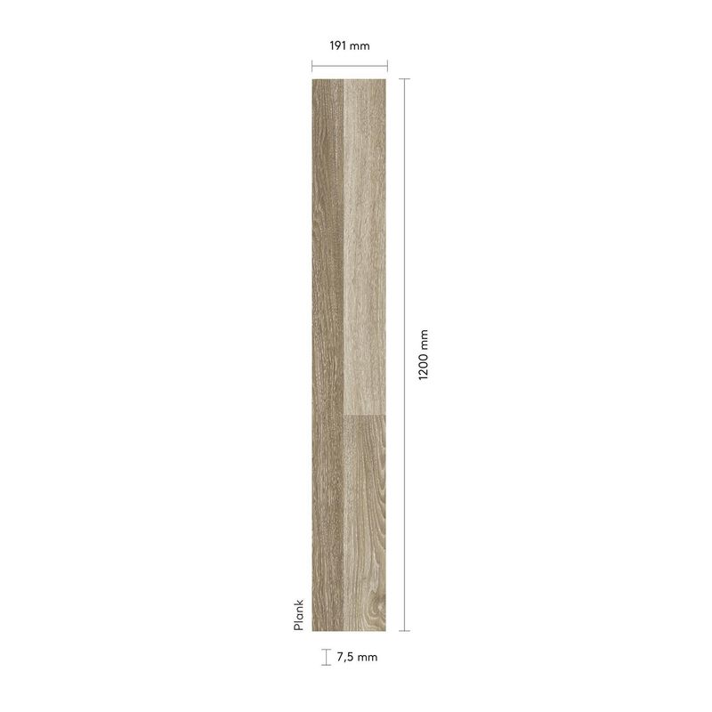 AGT - Piso Fotolaminado 7.5 mm 19.1x120 cm Corvina Beige 2.29 m2