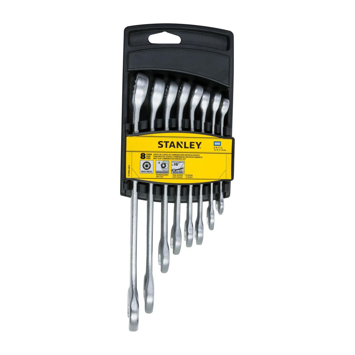 STANLEY - Juego 8 llaves punta corona